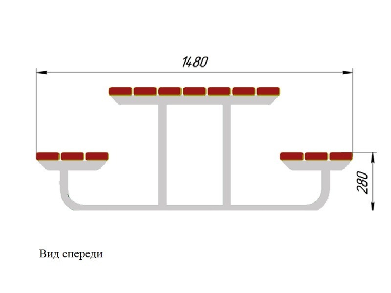 МФ-34 стол со скамьями