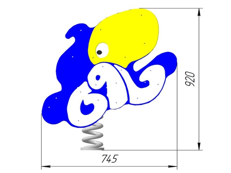 КБ-14 Качалка на пружине «Осьминог»